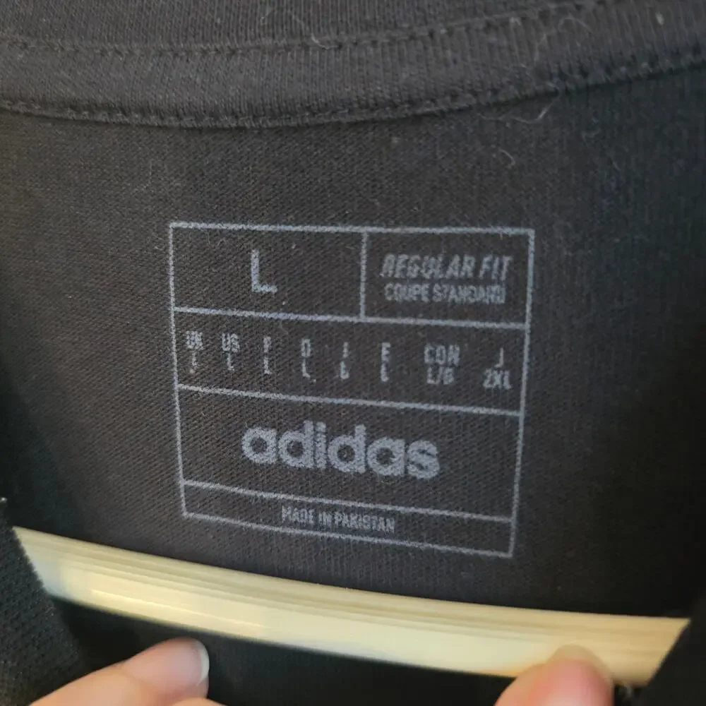 Adidas Mens black Hobby Investor t shirt size Large